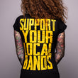 Laden Sie das Bild in den Galerie-Viewer, BooKings – T-Shirt Support Your Local Bands – black ♀