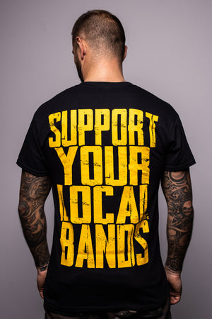 BooKings – T-Shirt Support Your Local Bands – black ♂